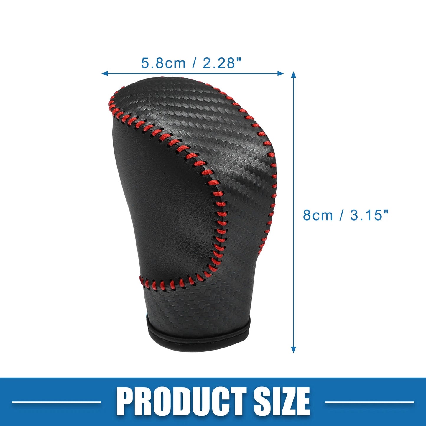 Gear Shift Lever Cover for Honda Civic 11th Gen 2020-2022 with Red Stitches