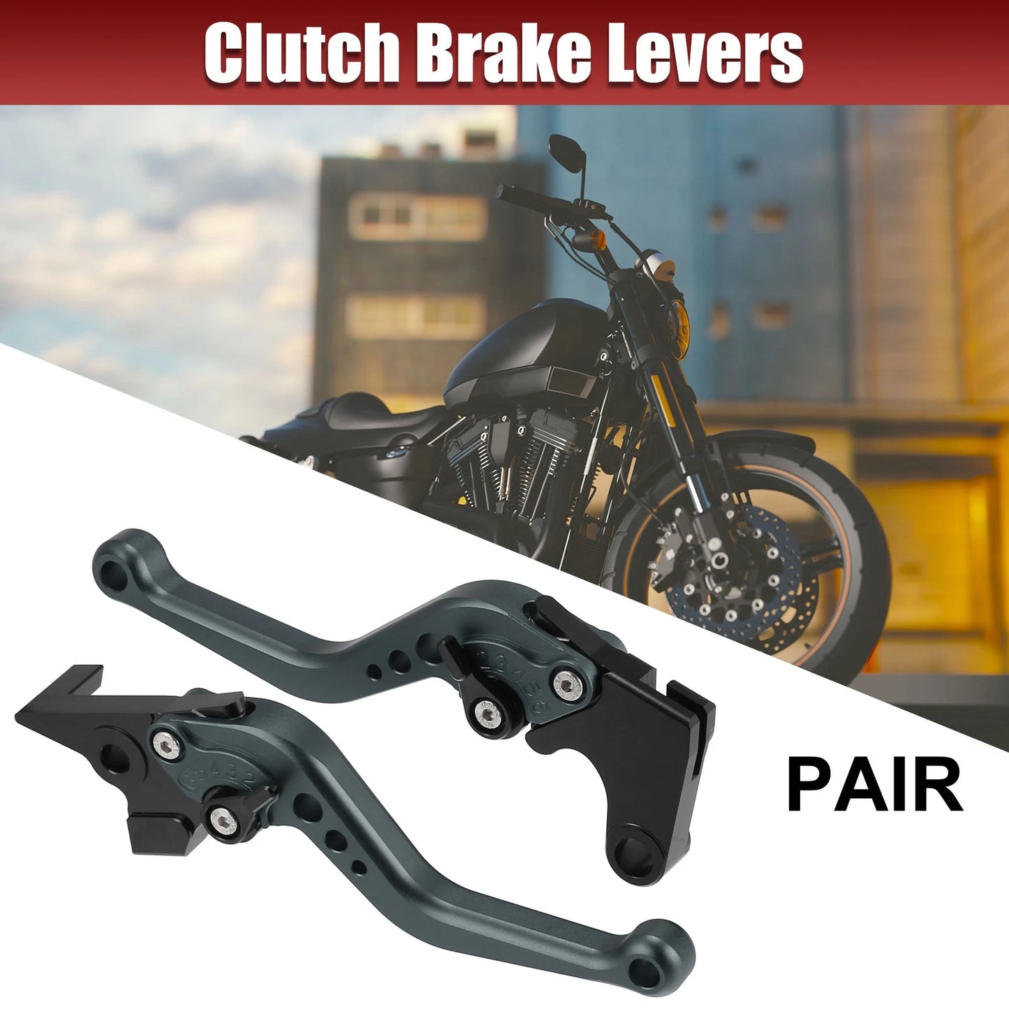 1 Pair Motorcycle Brake Clutch Levers CNC for Yamaha FZ6 Fazer Titanium Tone