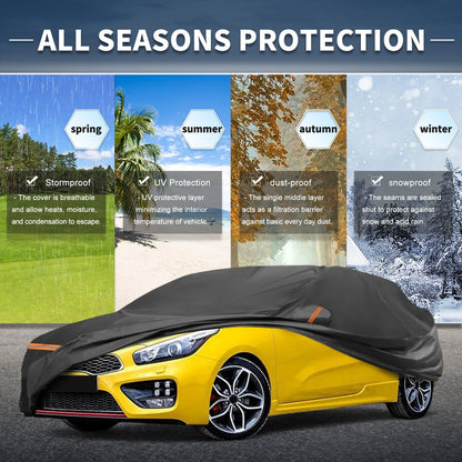 Waterproof Car Cover for Kia Cee'd 2007-2018, PEVA Spunlace Cotton, Zipper