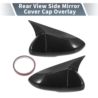 Rearview Mirror Cover Overlay Black Carbon Fiber for Honda Accord (2018-2020)