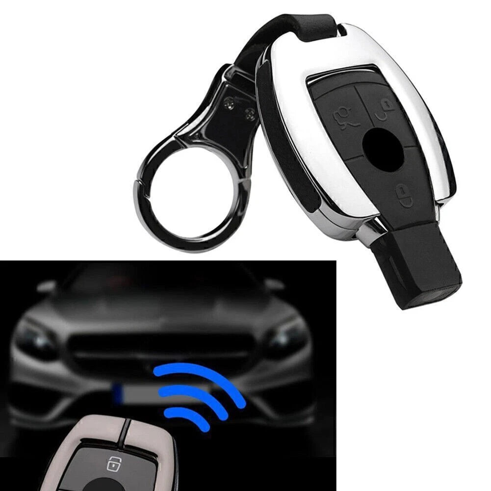 Leather Car Key Case Cover for Mercedes Benz W202 W210 E300 (2017)