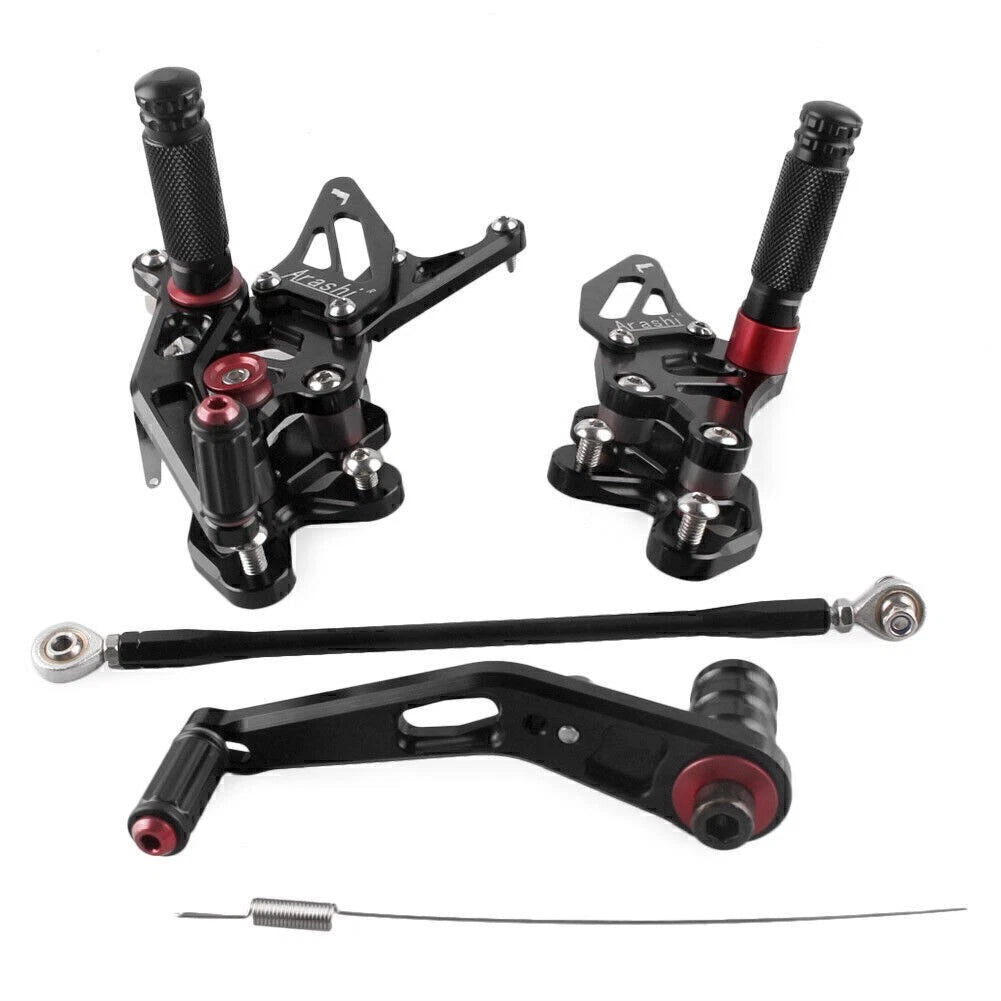 Rearsets Footpegs for Suzuki GSXR600 2015 Black