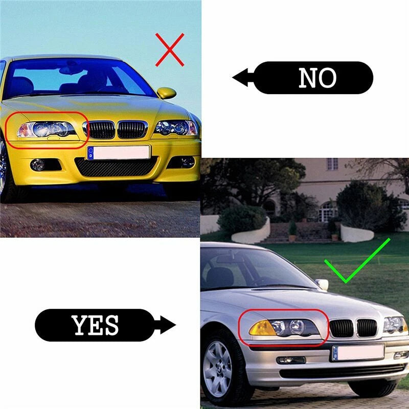 Left Headlight Lens Cover for BMW E46 320i 325i 4 Door (1998-2001)