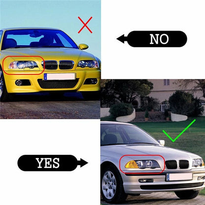 Left Headlight Lens Cover for BMW E46 320i 325i 4 Door (1998-2001)