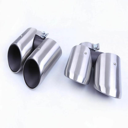 Brushed Silver Tail Exhaust Pipes for 2019-2024 Porsche Macan 2.0T