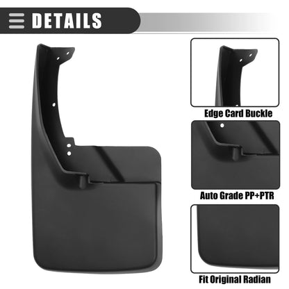 1 Set Mud Flaps Splash Guards with Screw Black for Dodge Ram (2009 - 2018)