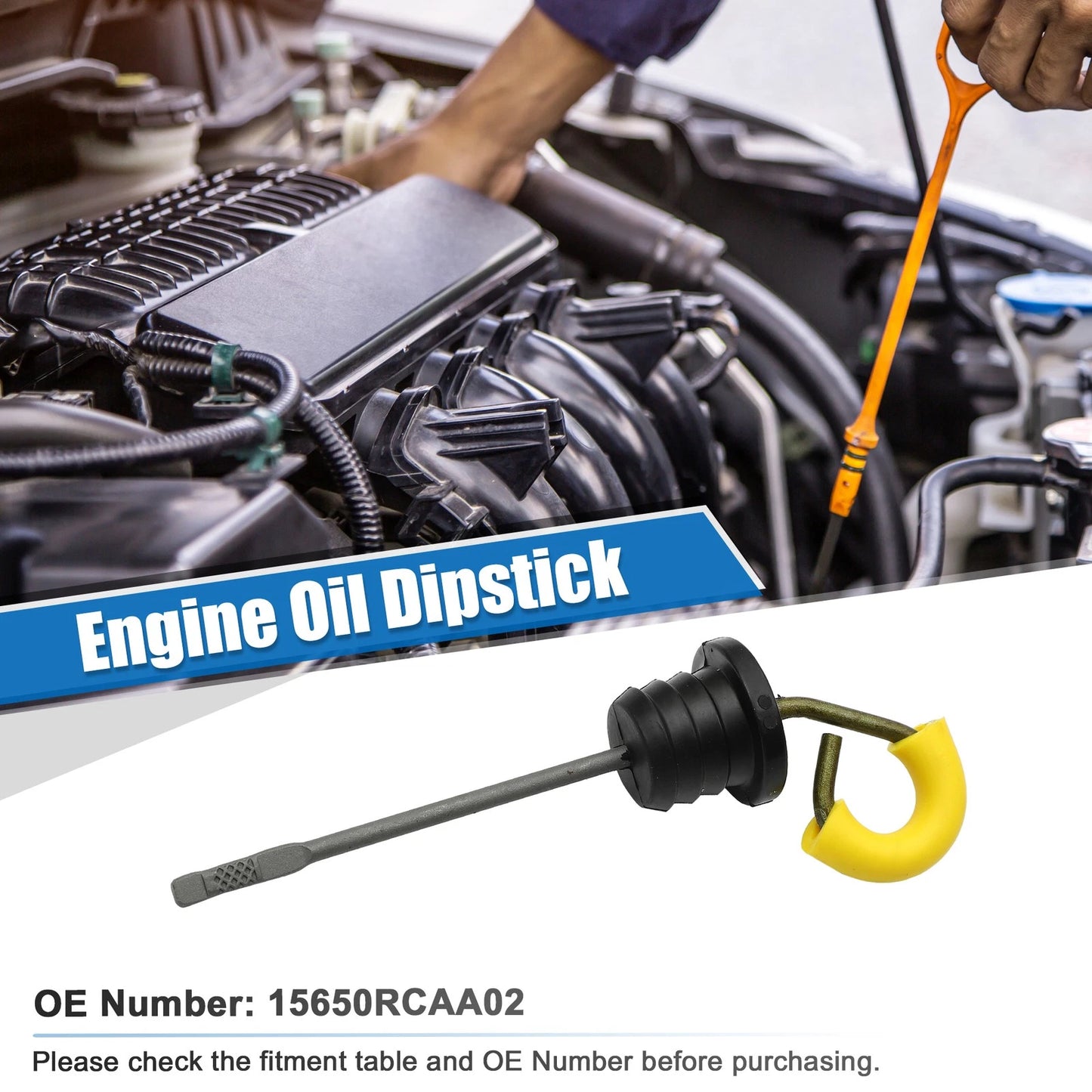Engine Oil Fluid Level Dipstick for Honda Civic DX LX Wagovan 1.5L L4 (1984-1991)