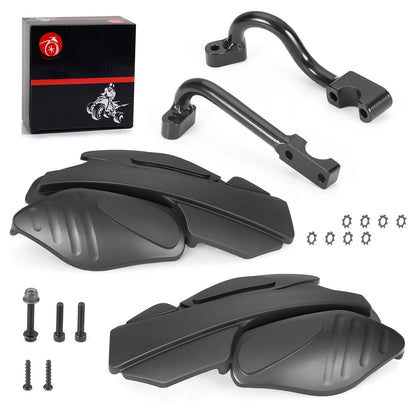 Left & Right Black Hand Guard w/ Bracket for Polaris Sportsman XP 1000 (2015-2024)