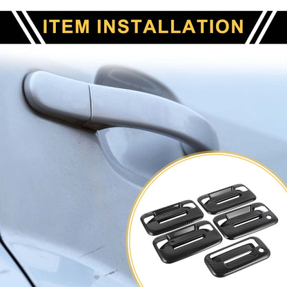 Exterior Door Handle Cover Set for Ford F-150 (2004-2014) Carbon Fiber Black