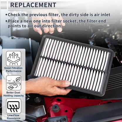 Car Engine Air Filter for Jeep Wrangler (2018-2024) - 1 Pcs Long Life