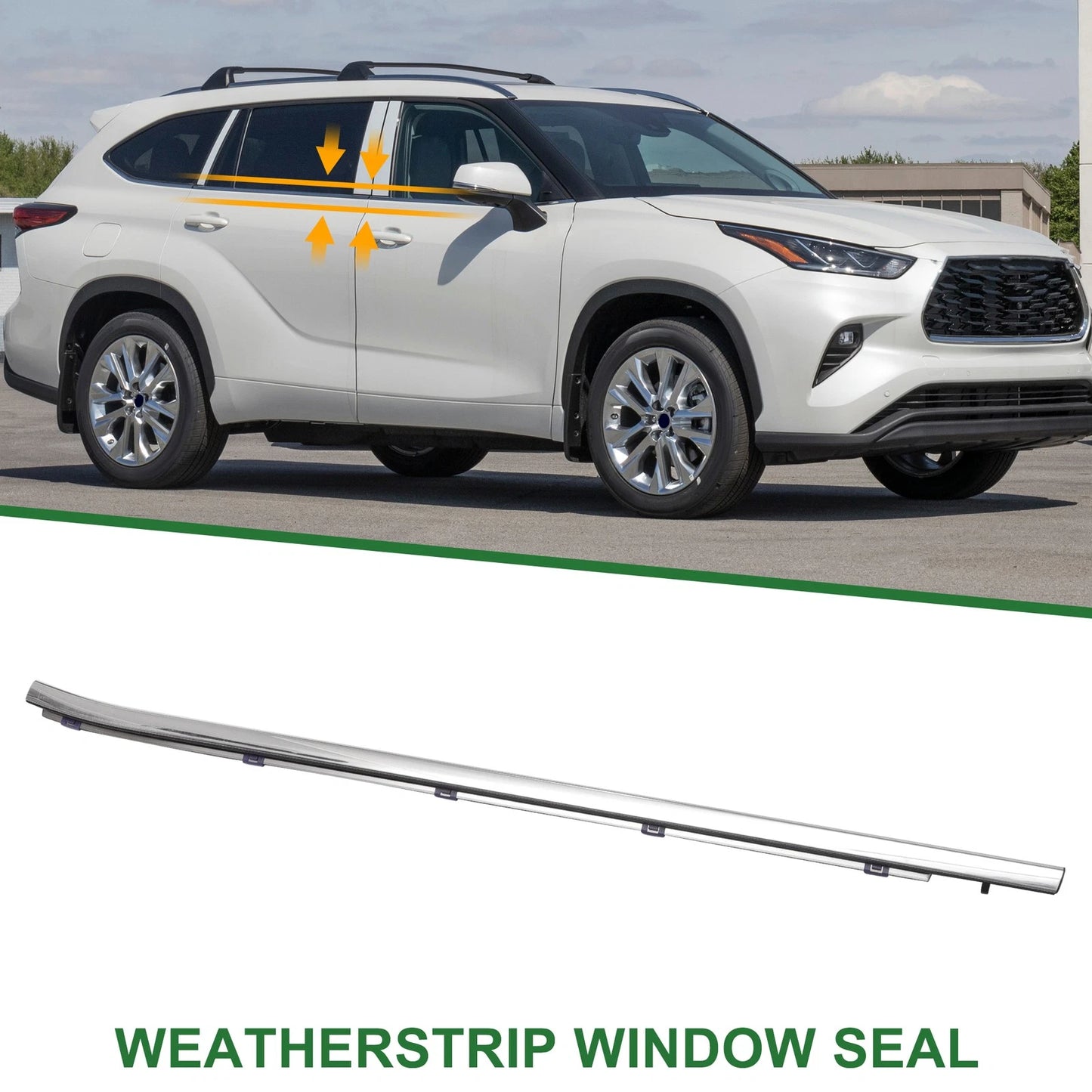 Front Left Weatherstrip Window Seal for Toyota Highlander (2001-2023)