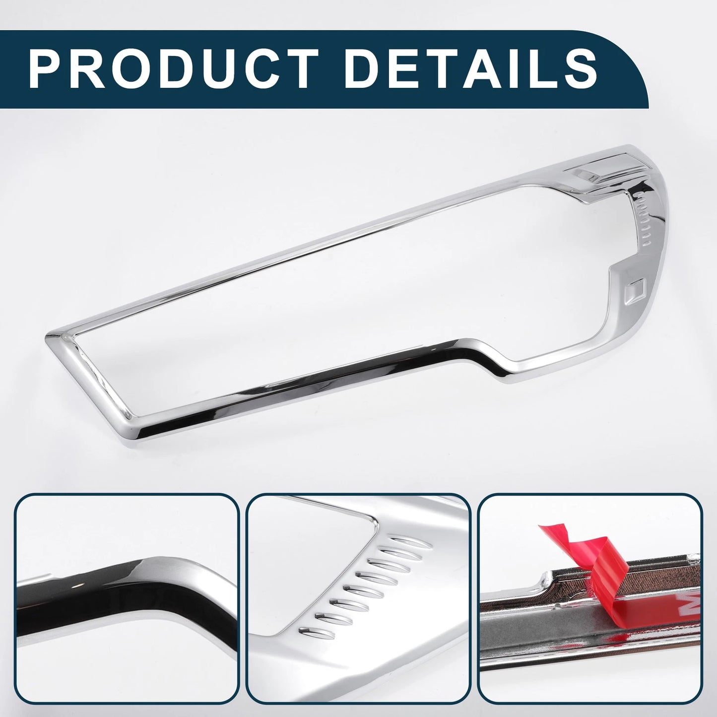 Front Headlight Trim Bezel for Toyota HILUX 2020-2021 (2 x Silver Tone)