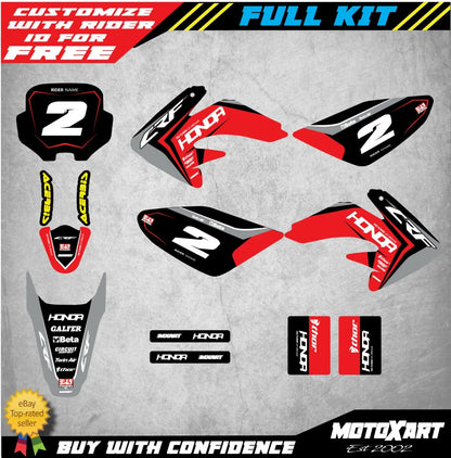 Custom Graphics Full Kit for Honda CRF100 2004-2010 SPARK Style Stickers