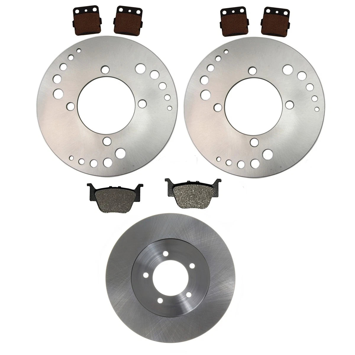Front & Rear Brake Rotors & Pads for Honda Rancher 420 IRS (2009–2014)