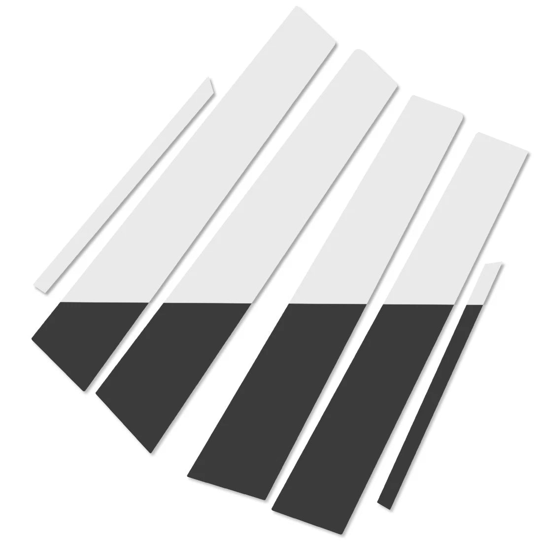 6 x Chrome Pillar Post Door Trim Covers for Toyota Corolla (2009-2013)