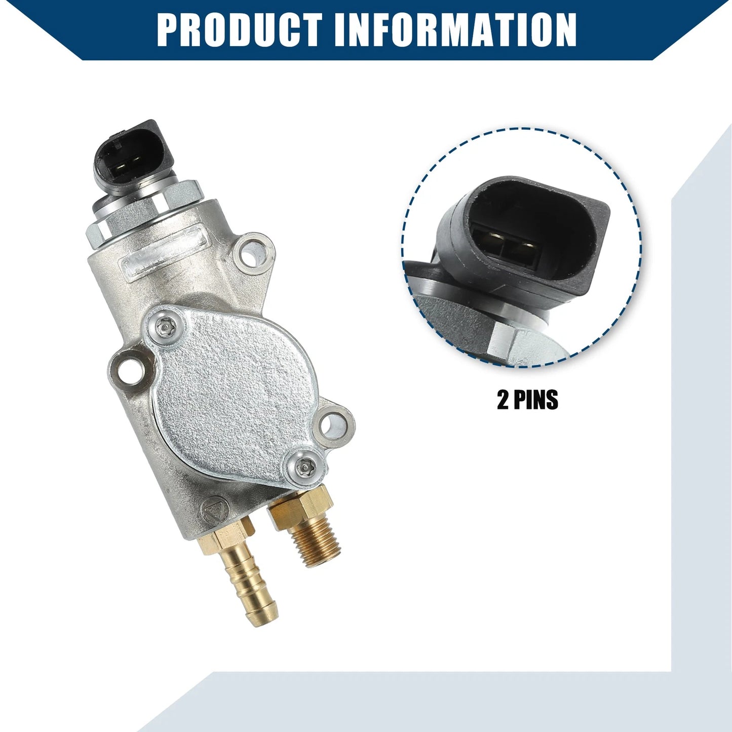 High Pressure Fuel Pump for Porsche Metal Silver Tone