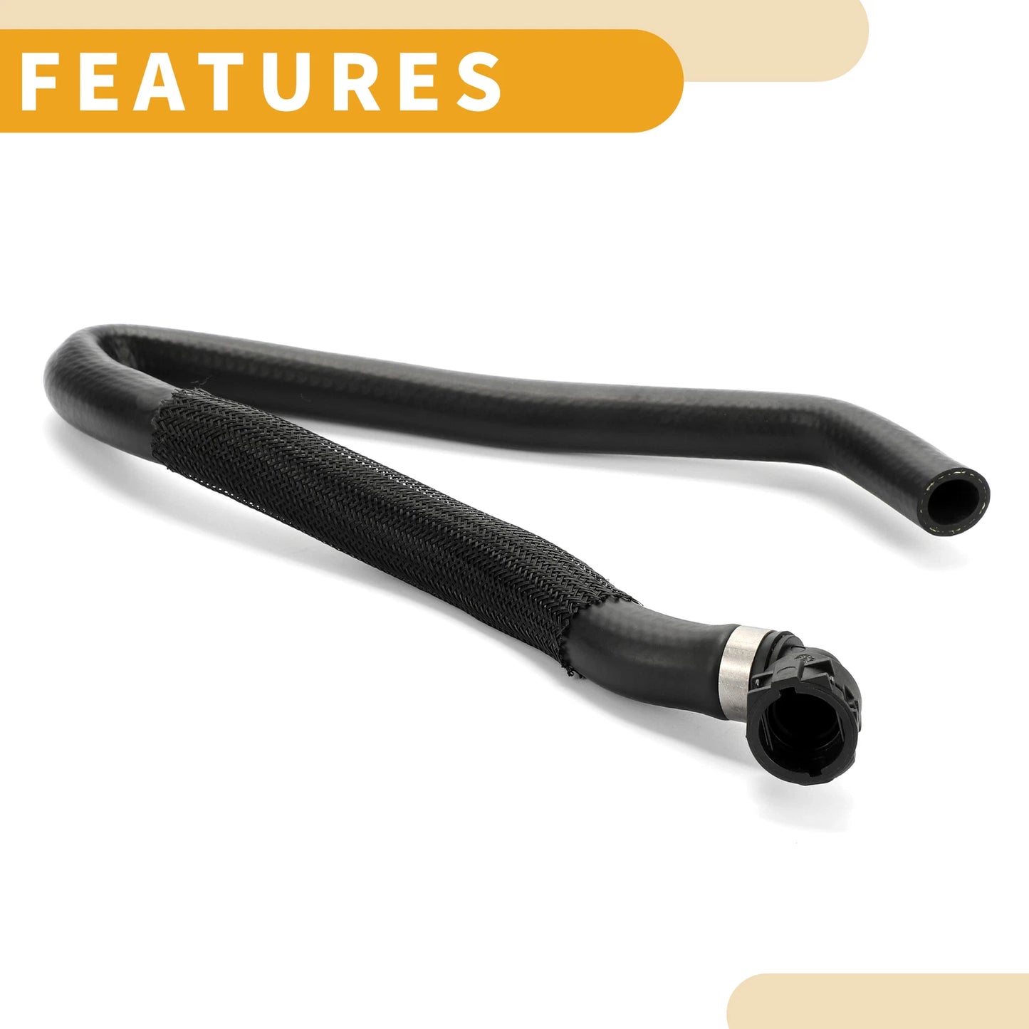Radiator Hose for BMW 128i 2008-2013 Rubber Black