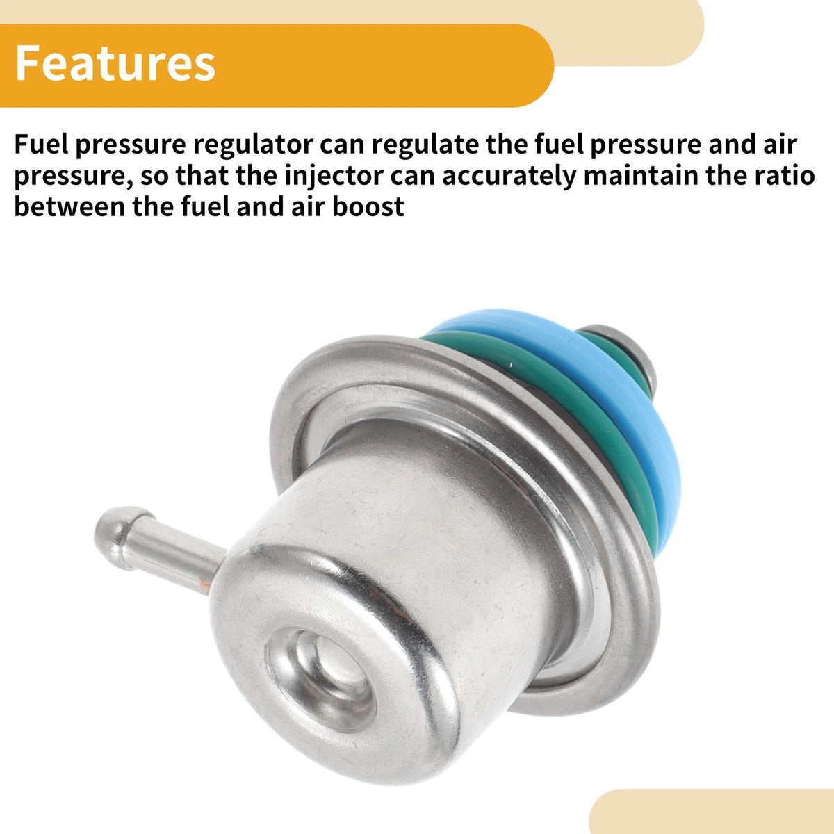 Fuel Pressure Regulator for Ford E-150 (1999-2004) Metal 20-70 Psi