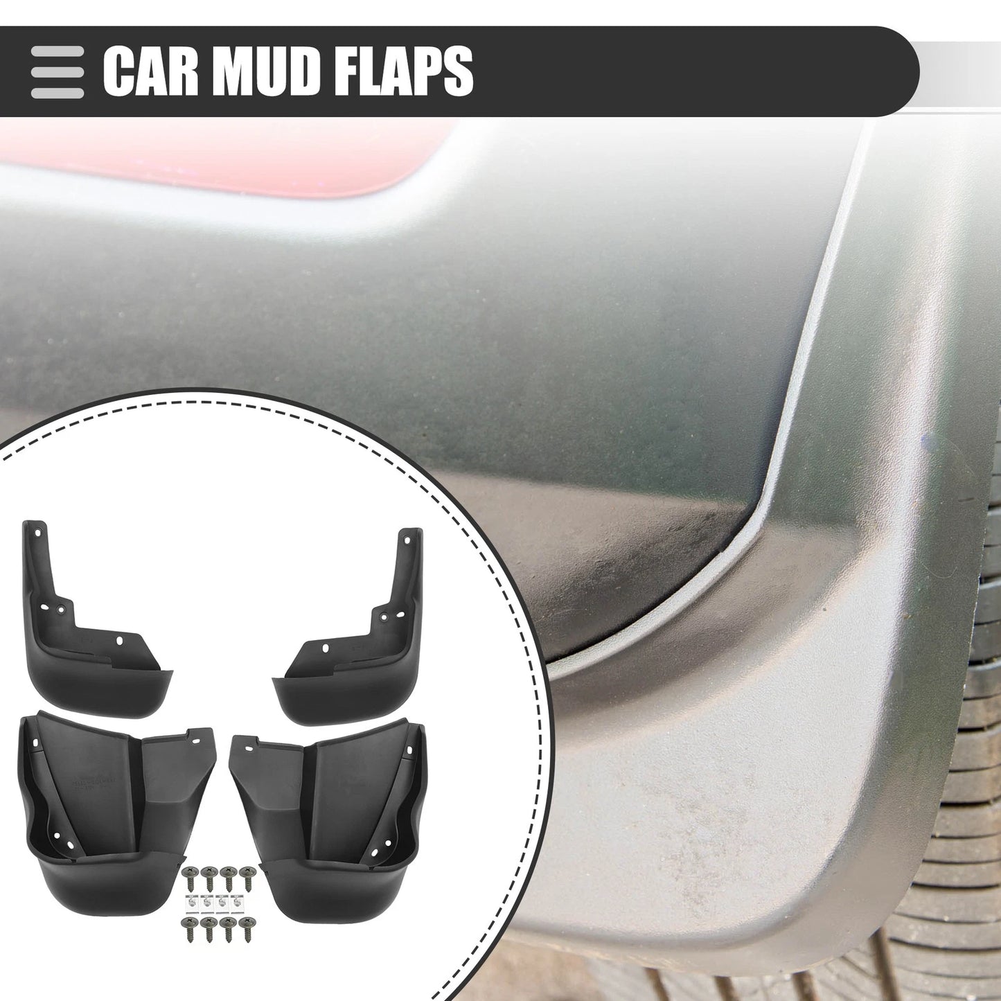Car Mud Flaps Splash Guards Set for Honda Civic (1996-2000)