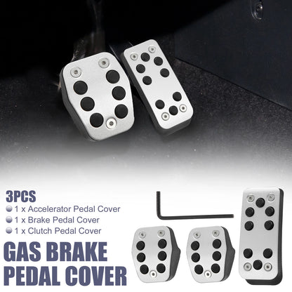 3 x Accelerator & Brake Pedal Covers for Ford Focus (2012-2018)