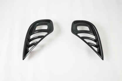 Carbon Fiber Front Fog Light Decor Cover Trim for Toyota Highlander (2020-2023)