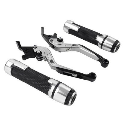 Folding Extendable Brake Clutch Levers & Handlebar Grips for Kawasaki ZX6RR