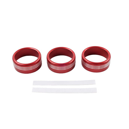 Red AC Climate Control Knob Ring Covers for Subaru Forester XV Crosstrek WRX STi