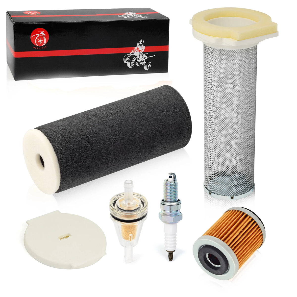 Air Filter Kit END CAP Oil Filter Kit for Yamaha Wolverine 350 (1995–2004)