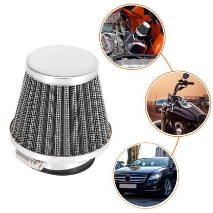 4 x 42mm Air Filter Cleaner Round Tapered Universal Black for Motorcycle