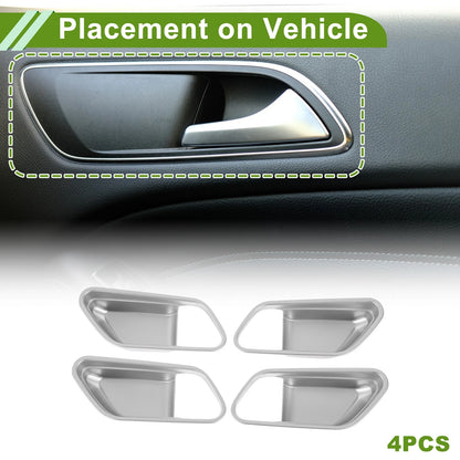 4 x Interior Door Handle Bowl Cover Trim for Nissan Kicks (2025)