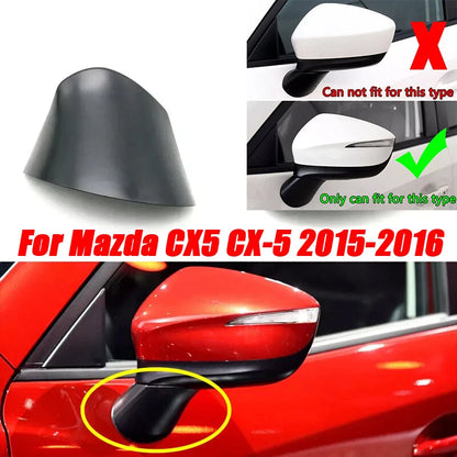 2 x Left & Right Rearview Mirror Base Cover Cap for Mazda CX-5 (2015–2016)