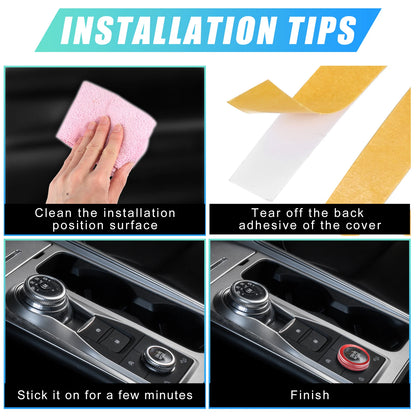 Aluminum Alloy Car Mode Switch Knob Cover Trim for Ford Explorer (2020-2022)