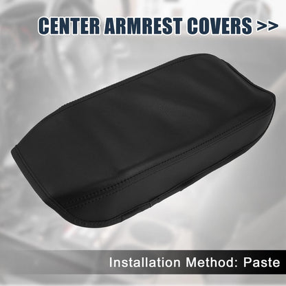 Black Microfiber Leather Armrest Protector Cover for Honda Civic (2016-2023)