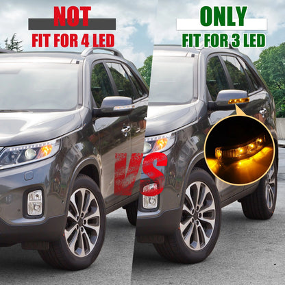 3 x LED Front Right Mirror Turn Signal Light for Kia Sorento (2011-2020)