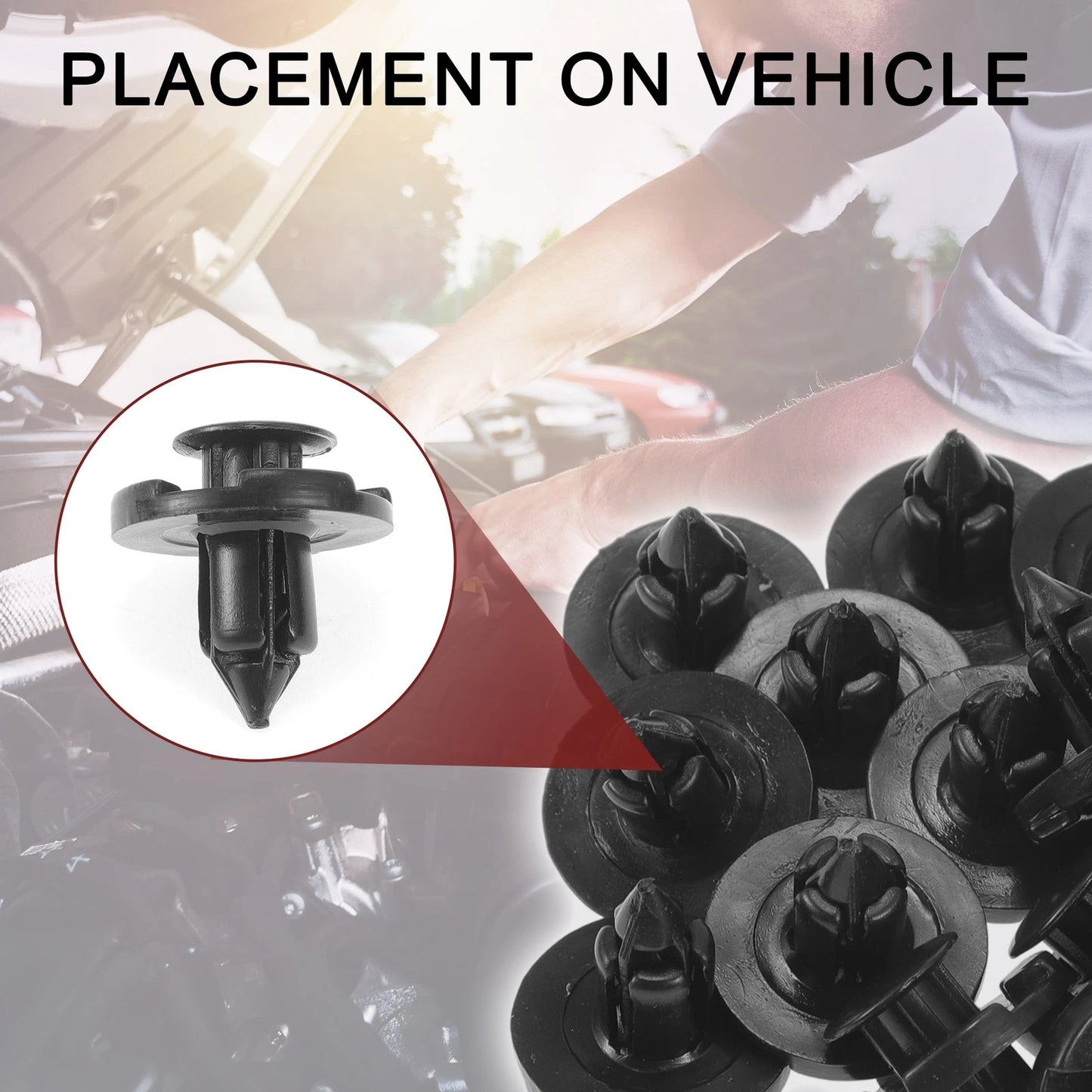 15 x Black Front Fender Skirt Clips for Mitsubishi Outlander (2007-2020)