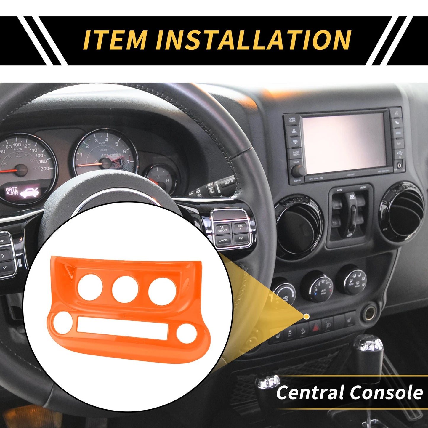AC Switch Button Control Cover Trim for Jeep Wrangler JK JKU (2007-2018)