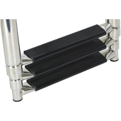 Stainless Steel Telescopic Boat Boarding Ladder 3 Step Platform Mount 900mm