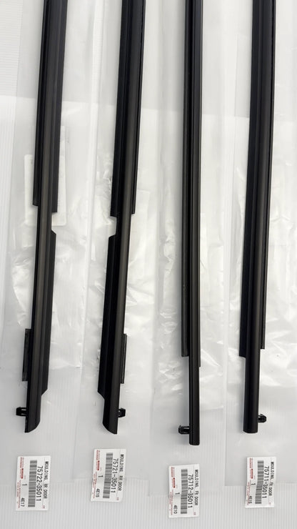 Door Belt Molding Weatherstrip Front & Rear 4x for TOYOTA 4Runner (2010–2021)