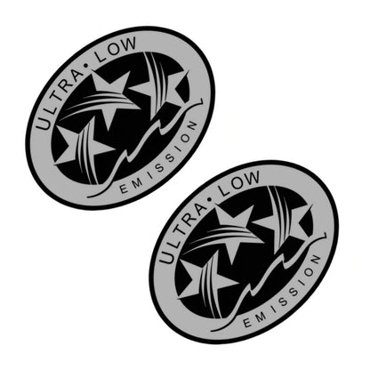 Ultra Low Emission 3 Star California DOT Outboard Graphic Sticker Decal Silver