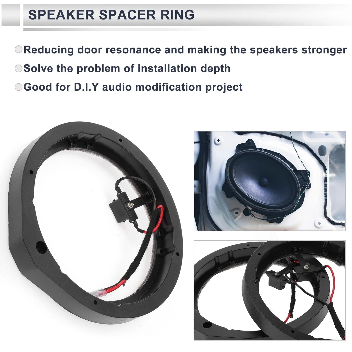 6.5" Tweeter Speaker Spacer Adaptor for Honda  - 2 x Set
