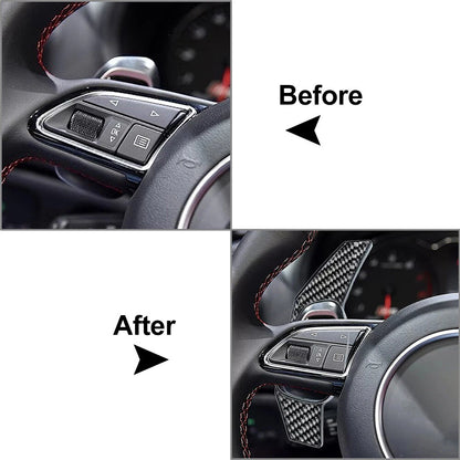 Black Steering Wheel Shift Paddle Extensions for Audi S3 S5 S6 RS3 RS4 RS6 RS7