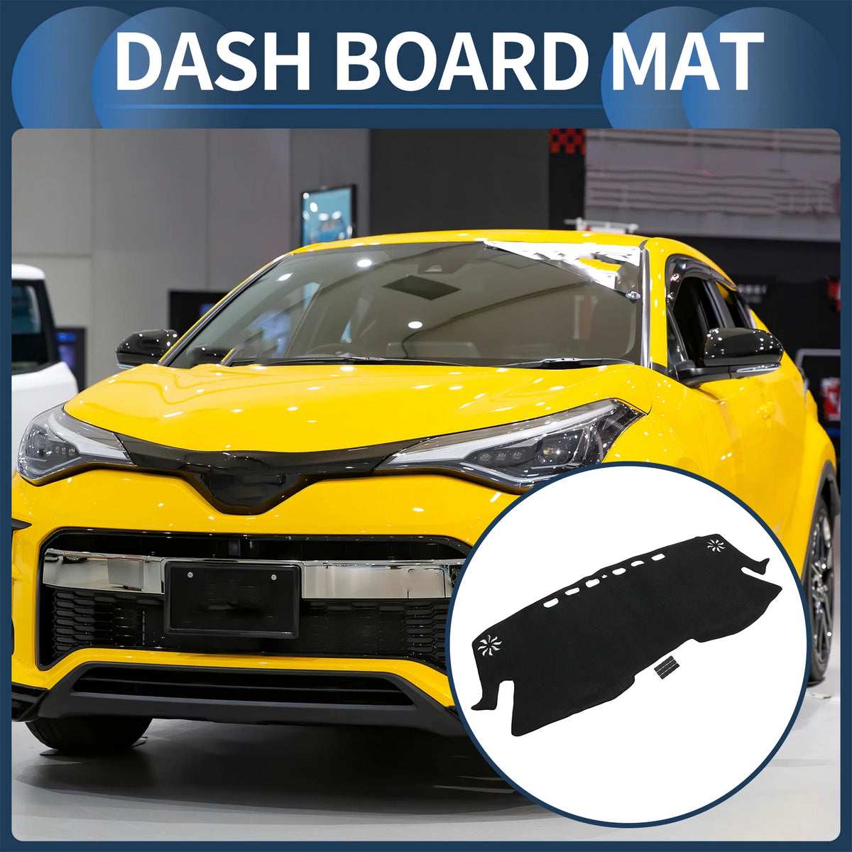 Dashboard Cover Mat for Toyota C-HR NGX50 2017-2024 Black 1 Set