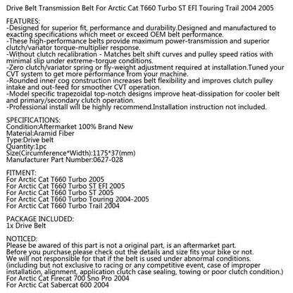 Timing Belt for Arctic Cat T660 Turbo Snowmobile (2004-2005)
