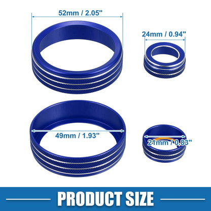 AC Audio Volume Knob Cover Set of 5 for Subaru BRZ GR86 2022 Blue
