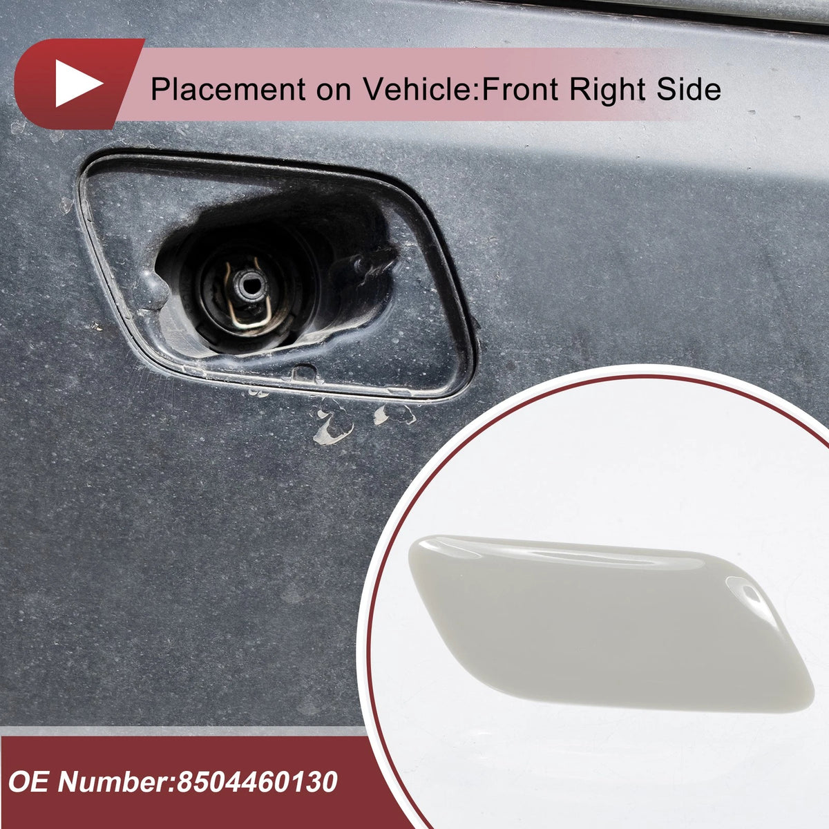Front Right Washer Nozzle Cover for Lexus LX570 (2008-2011) Unpainted 1 x