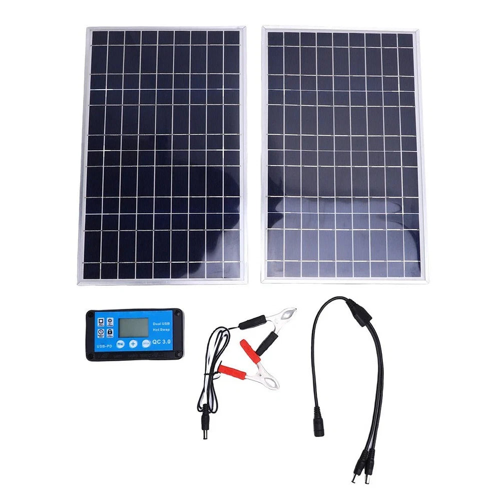 200W Solar Panel Trickle Charger for Car/RV/Boat 12V Battery Maintainer