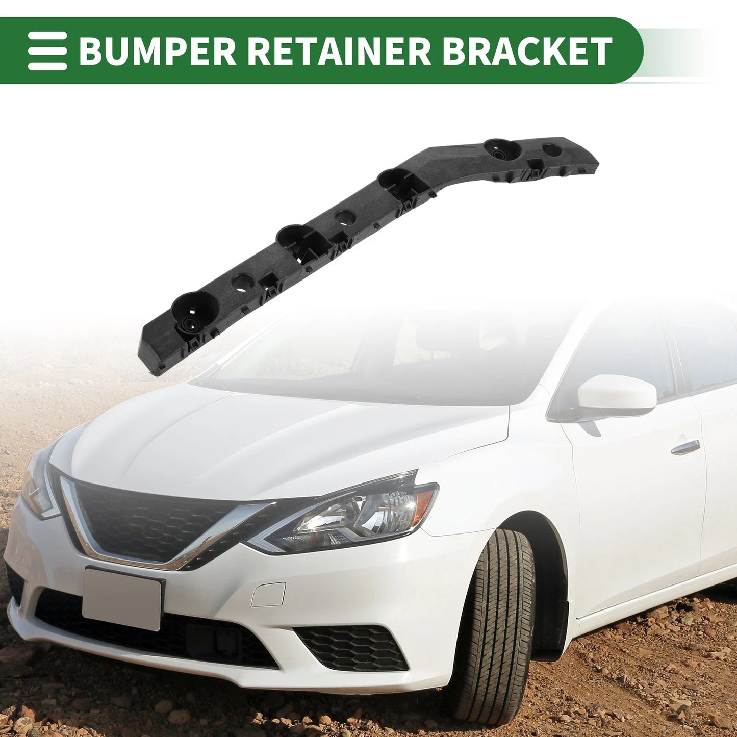 Left Rear Bumper Retainer Bracket for Nissan Versa (2020-2021)
