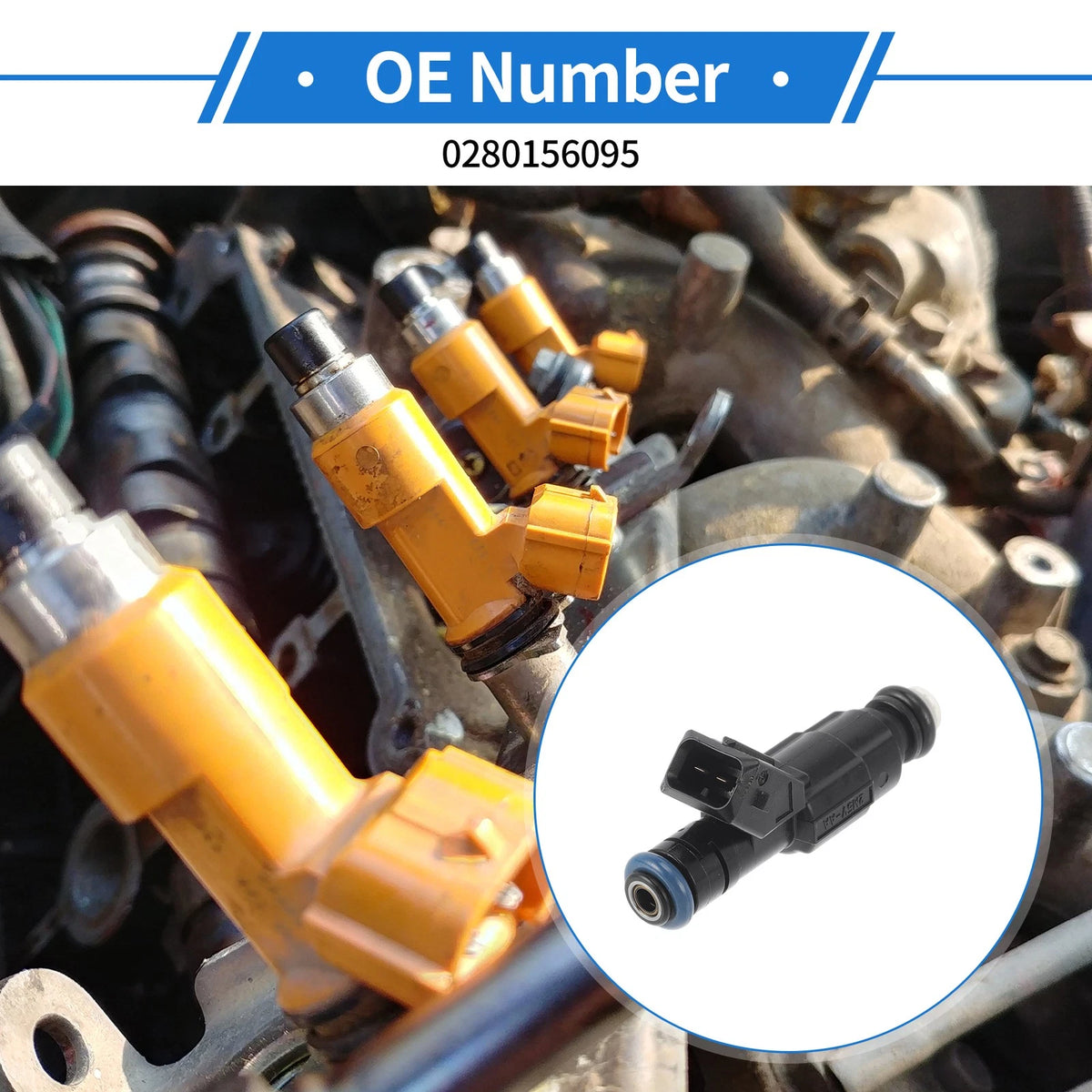 Fuel Injector 1 Pc No.0280156095 for Ford Focus 2.0L 2.3L (2002-2004)