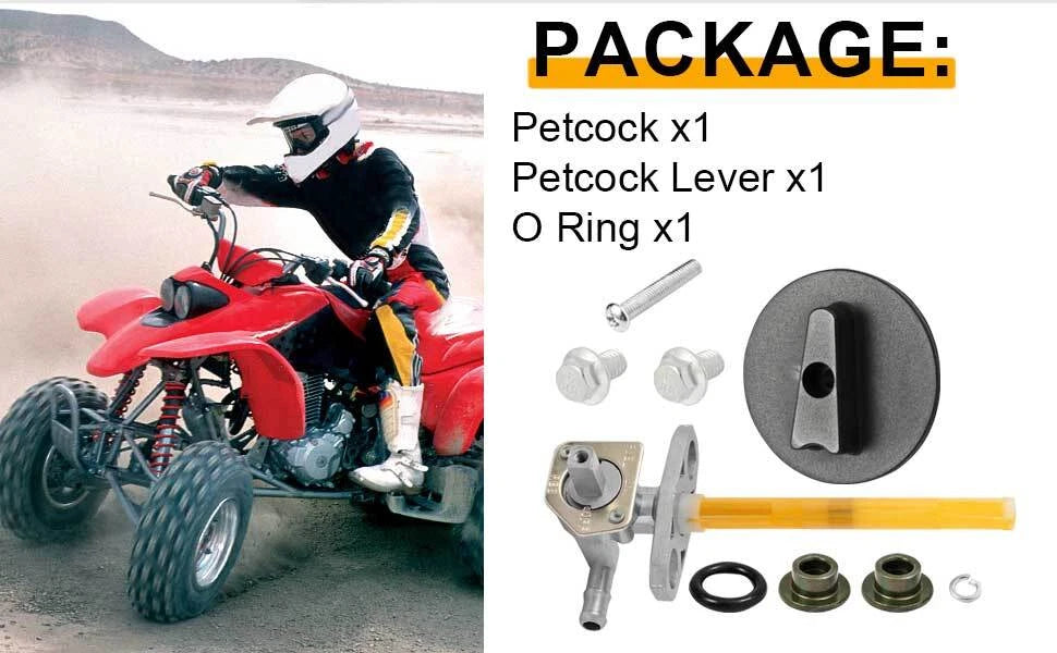 Fuel Tank Petcock Valve Switch and Lever for Honda TRX400EX TRX400X (1999–2014)