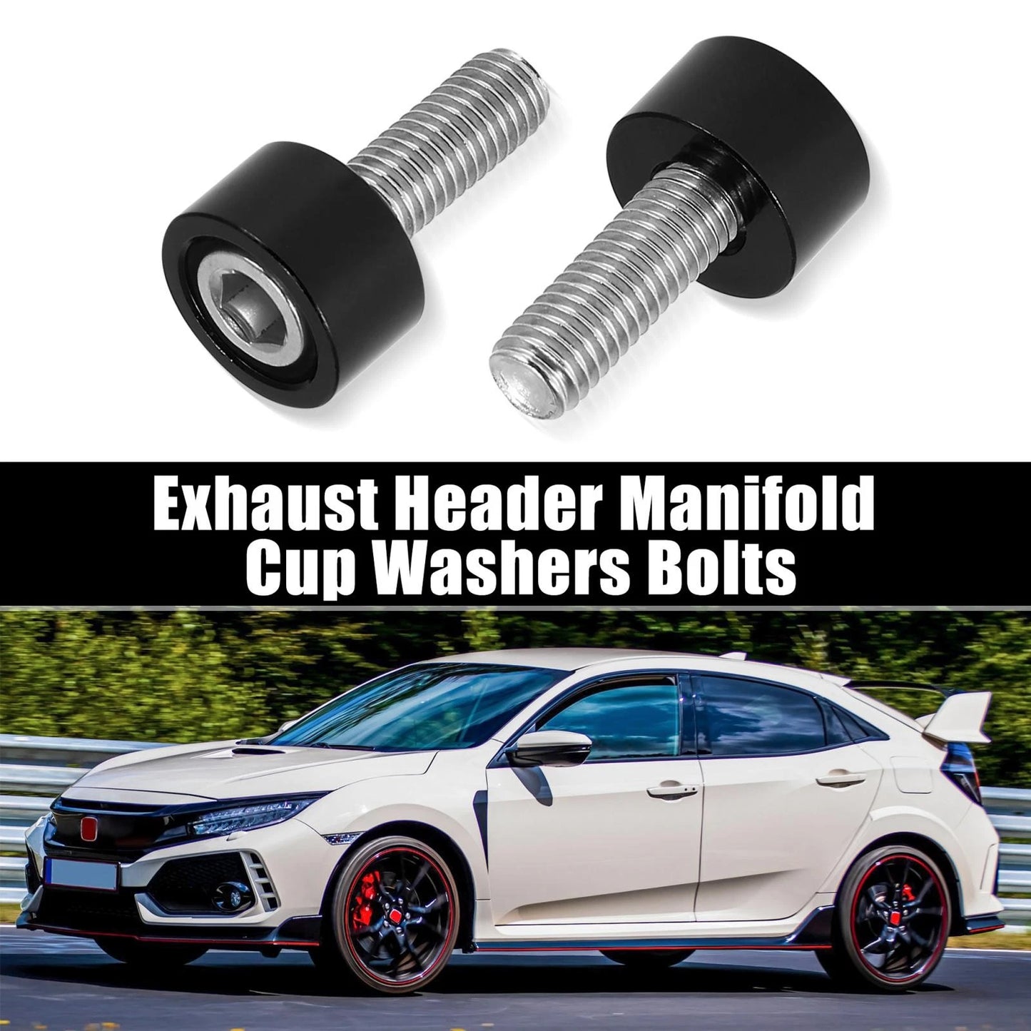9 x M8x1.25 Exhaust Header Manifold Washers Bolts for Honda Acura